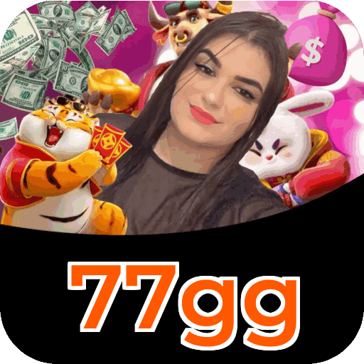Interface do aplicativo 77gg mostrando jogos disponíveis no iOS e Android